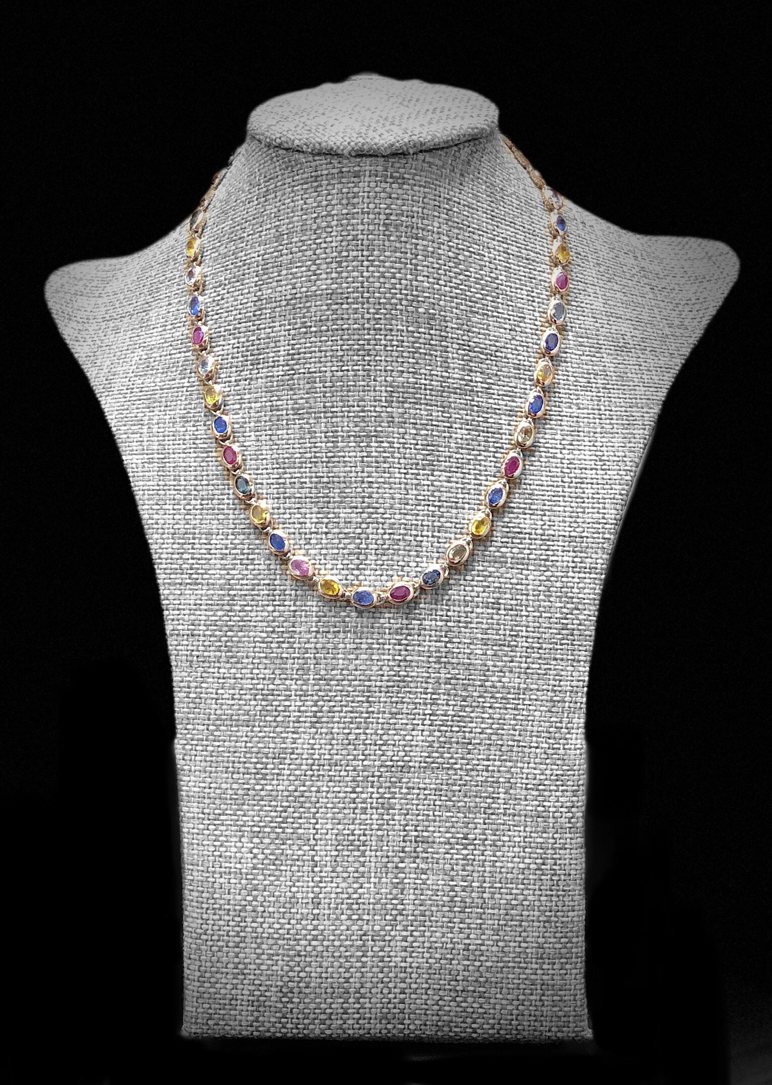 Natural Sapphire Silver \u0026 9kt Gold 
